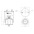 Luftfederbalg mit Stahlkolben und Kolbenstange passend...
