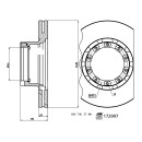 Bremsscheibe mit ABS-Impulsring passend für Sauer...