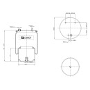 Luftfederbalg mit Stahlkolben passend für DAF