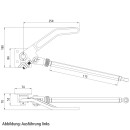 Übertotpunkt-Spanner H 519/115, rechts, Stahl roh