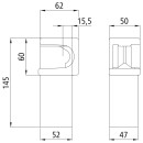 Pendellager H 11, links, Stahl roh