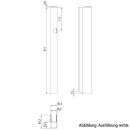 Gegenhalter für Verschluss H 400, 411 mm, links, Alu eloxiert