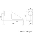 Pendelzapfen H 120, Stahl roh, rechts, für...