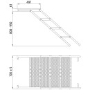 Treppe ausziehbar, 5 Stufen, Stahl feuerverz., L 1900/B 705 mm