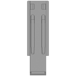 K20 Mittelrunge, Stahl, schwarz KTL, 400 mm Nennhöhe