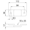 Rungenhalter 222, 10 x 35 mm, gesenkgeschmiedet, Stahl