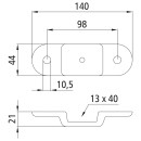 Rungenhalter 222, 13 x 40 mm, gesenkgeschmiedet, Stahl