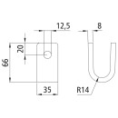 Pendellager 123, Stahl roh