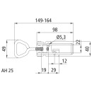 Exzenterverschluss 703 L, Inox, mit Lasche für Schloss