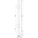 Doppelgelenkscharnier PWP, 515 mm, roh, links