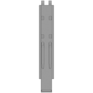 K20 Mittelrunge, Stahl, schwarz KTL, 800 mm, mit Aufnahme