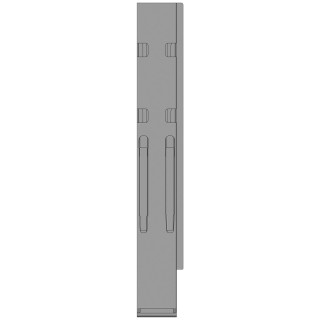 K20 Eckrunge hinten, rechts, Stahl KTL, 800 mm, m.Verschluss,DV