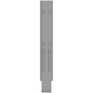 K20 Mittelrunge, Stahl, schwarz KTL, 1000 mm, ohne Aufnahme