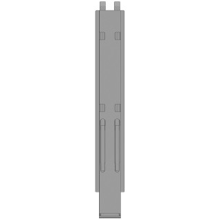 K20 Mittelrunge, Stahl, schwarz KTL, 1000 mm, mit Aufnahme