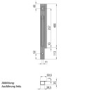 K20 Eckrunge vorne, rechts, Stahl KTL, 400 mm, Schraubversion