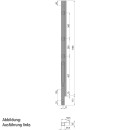 K20 Eckrunge vorne, rechts, Stahl KTL, 1100 mm, Schraubversion