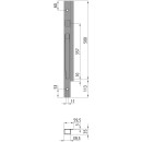 K20 Eckrunge vorne, links, microZINQ®5, 500 mm, Schraubversion