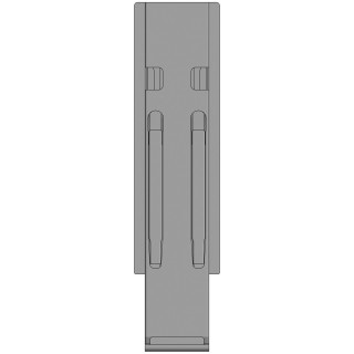 K20 Mittelrunge, Stahl, microZINQ® 5, 500 mm, ohne Aufnahme