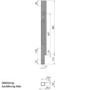 K20 Eckrunge vorne, rechts, microZINQ®5, 600 mm, Schraubversion