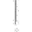 K20 Eckrunge vorne, links, microZINQ®5, 800 mm, Schraubversion