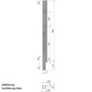 K20 Eckrunge vorne, rechts, microZINQ®5, 800 mm, Schraubversion