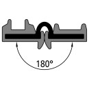 Stangenscharnier, Alu eloxiert, Höhe 24 mm, Länge 2700 mm