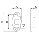 Gummihalter, Aluminium, für Türfeststeller