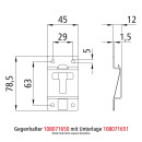 Unterlage, PVC, für Türfeststeller Gegenhalter 108071650