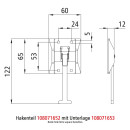 Türfesteller, Hakenteil, rostfrei, 122 mm