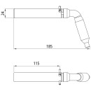 Steckbolzen 3004/8004, 24/24 mm,3-Stift-Sich.,Stahl/Zink/Nickel