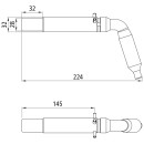 Steckbolzen 4004/9004, 32/28 mm,3-Stift-Sich.,Stahl/Zink/Nickel