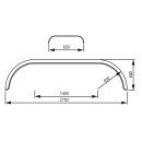 Doppelachskotflügel D ALQ 65275 (rund), Riffelblech, 650 × 3510 × 680 × 650 × 2750 mm