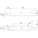 Federriegel 2220/80 Federriegel m. Anschraubplatte, li,...