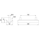 Planenrohrhalter doppelt, für Ø 50 mm, roh