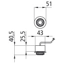 Rückfahrwarner, 1,20 m, open end 12/24 V tauglich