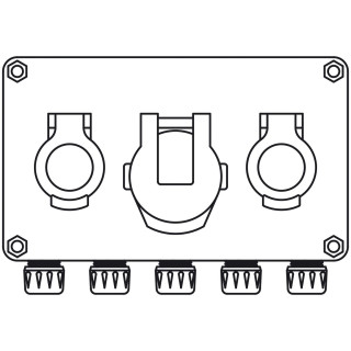 Steckdosenverteiler, 3-fach, für ASS