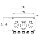 Steckdosenverteiler, 3-fach, für ASS