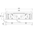 Kennzeichenhalter, 12 V, 0,80 m, DC, mit 3. Bremsleuchte