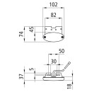 Flatpoint II LED, 12 V, SML, 0,50 m, DC, 90° Winkel (C)