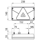 Multipoint V, 12 V, links, 5-pol. Bajonett, mit Dreieck, NSL