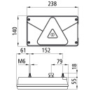 Multipoint V, 12 V, rechts, 5-pol. Bajonett, m. Dreieck, m.RFS