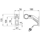 Superpoint III LED, 24 V, links, rt/ws/ge, 0,50 m, 2-pol. ASS