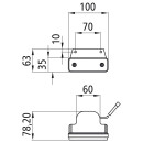 Flatpoint I LED, 12 V, SML, Halter gerade, 0,25 m, DC