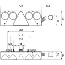 Europoint II LED, 24 V, rechts, 4 x 2 pol. Abgang,...