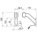 Superpoint II, 24 V, links, rt/ws/ge, 1,25 m, P&R