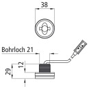 Monopoint II LED, 12/24 V, Posileuchte rot, flach, 0,50,...