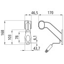 Superpoint II, 24 V, links, 1,25 m, 3-pol. ASS