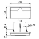 MultiLED II, 12/24 V, links, flach, 0,5m, 8-pol.Baj.,...