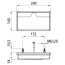 MultiLED II, 12/24 V, links, hoch, 0,50m,...