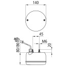 Rückfahrleuchte, 24 V, 1,20 m, 2-pol. ASS, 140 mm...